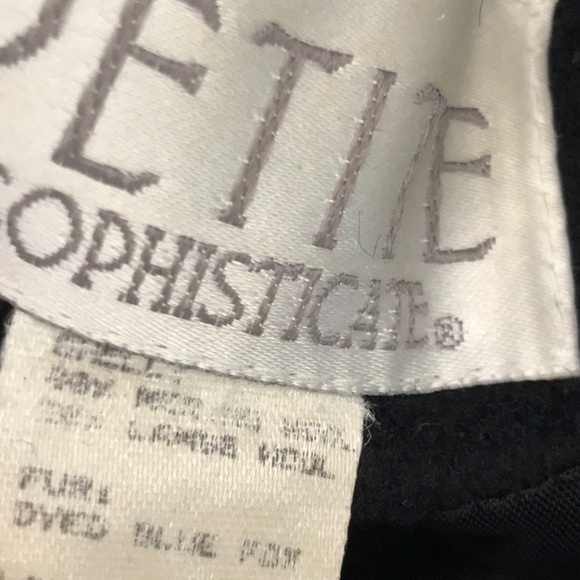 VTG Petite Sophisticates wool fox fur collar women's coat hood Made in USA - Picture 8 of 13